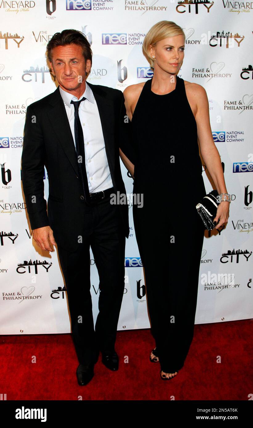 Sean Penn and Charlize Theron seen at Fame and Philanthropy's