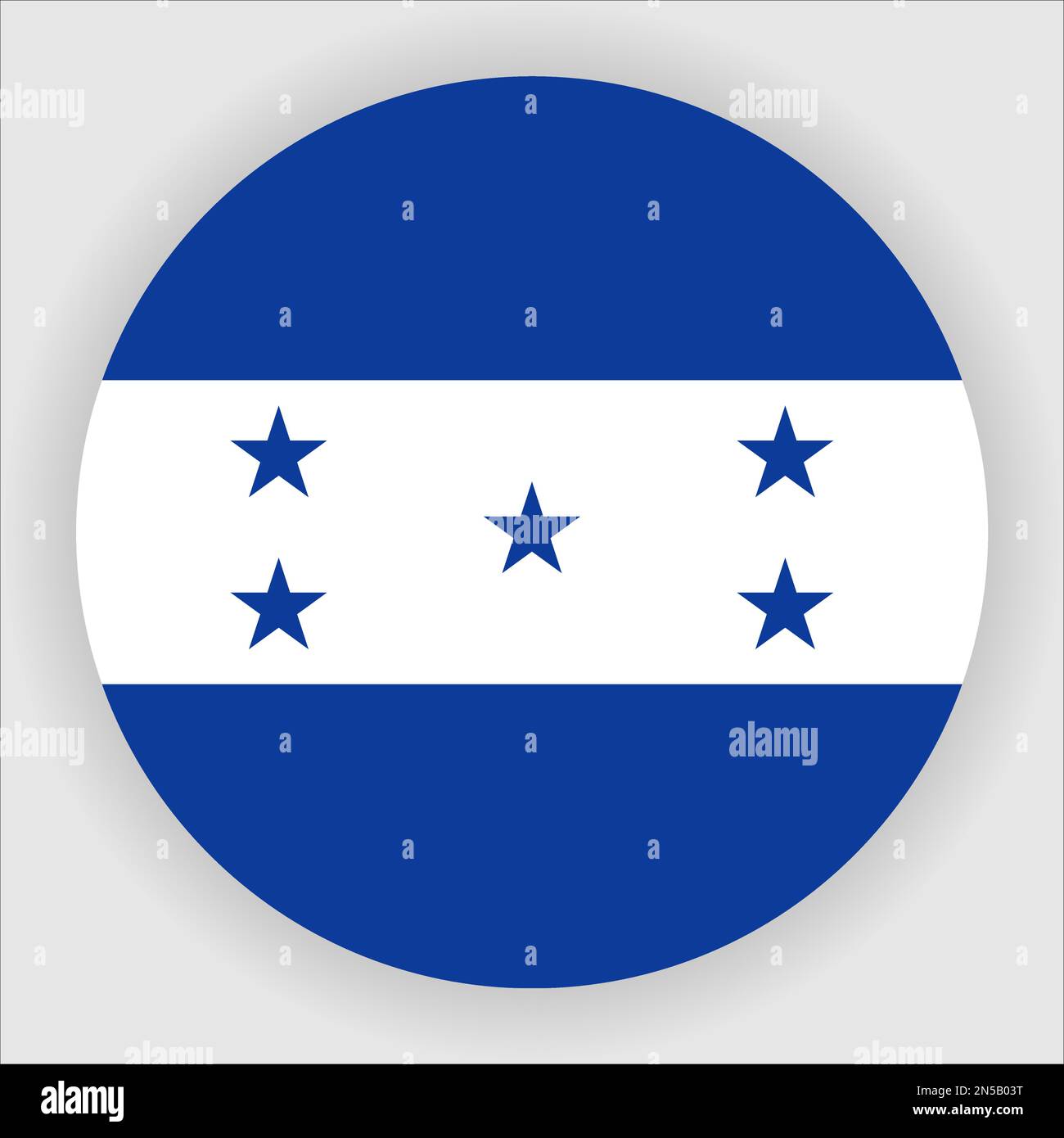 Honduras Flat Rounded Flag Icon Button Vector Stock Vector