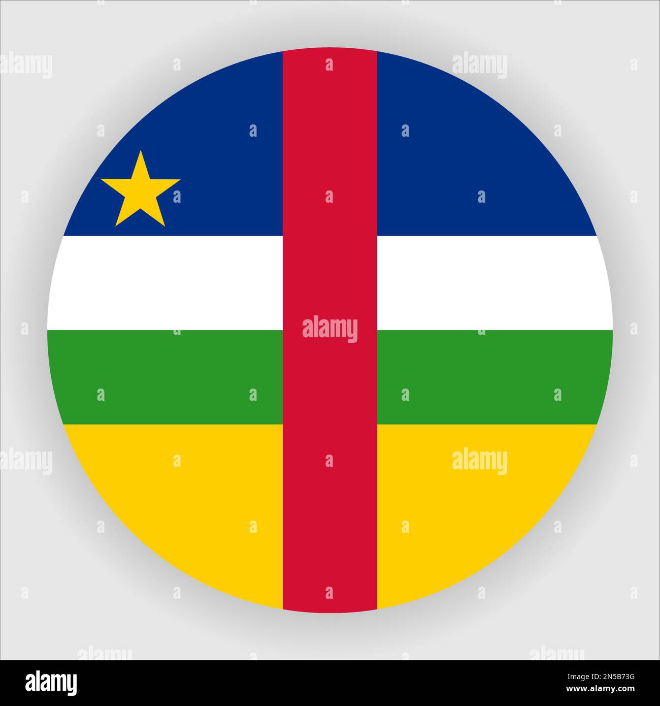 Central African Republic Flat Rounded Flag Icon Button Vector Stock ...