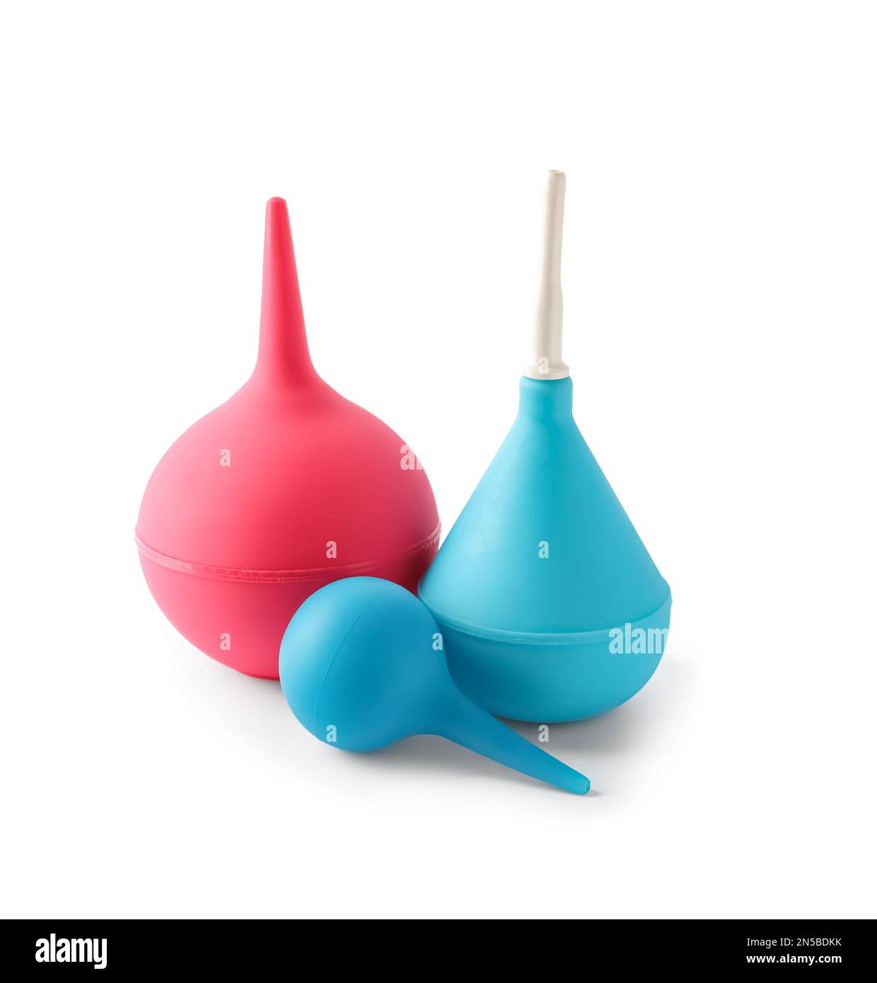 Different enemas on white background. Medical treatment Stock Photo Alamy