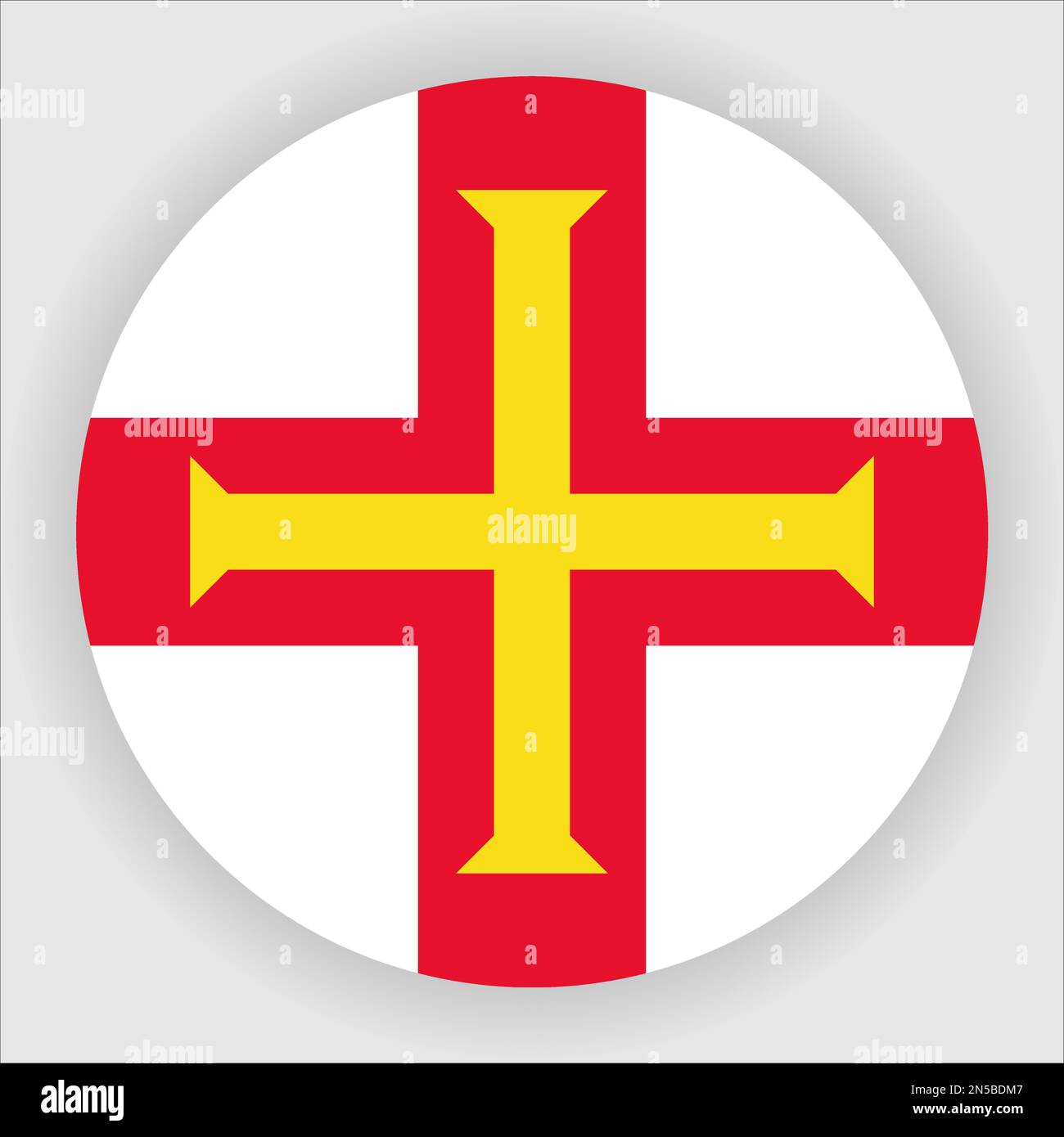 Jersey Flag National Europe Emblem Map Icon Vector Illustration