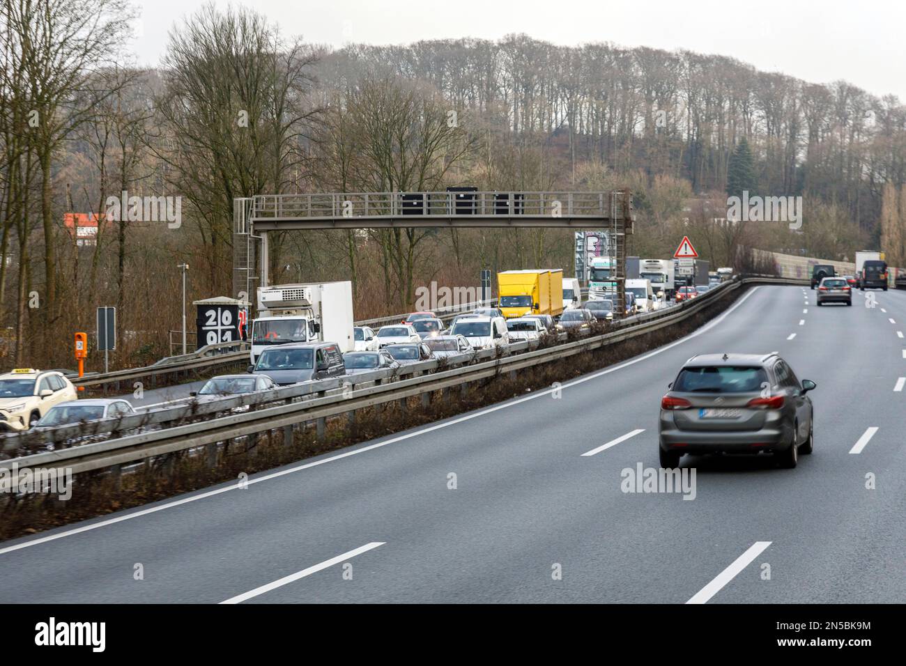 Autobahn A46 in Wuppertal Stock Photo