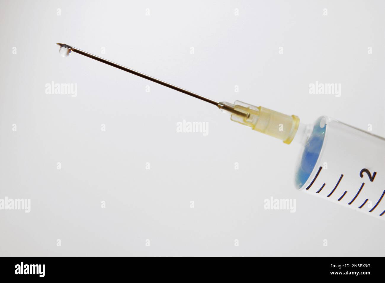 injection, disposable plastic syringe with disposable needle Stock