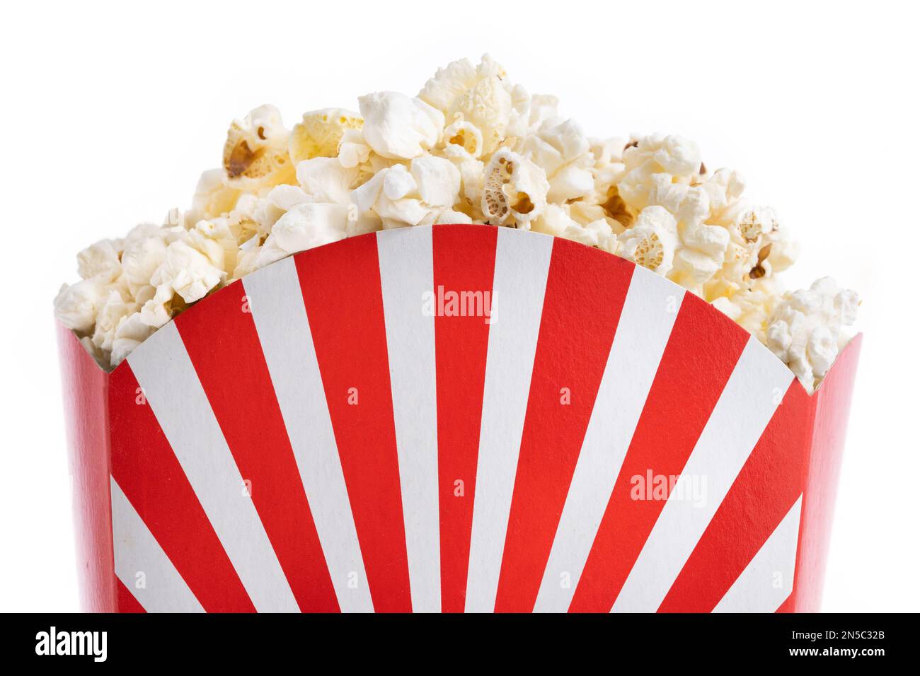 Salted popcorn isolated on white background Stock Photo Alamy