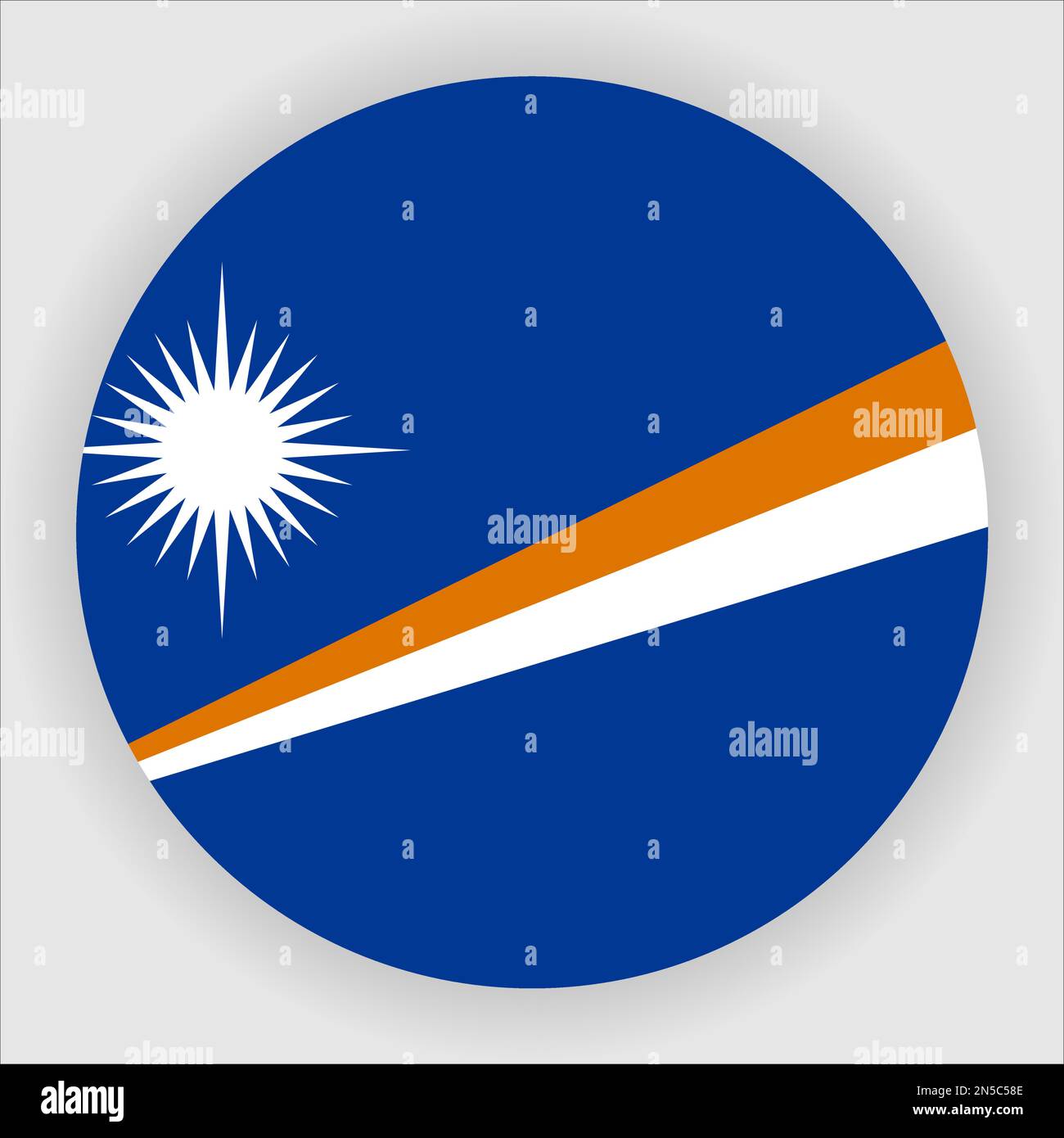 Marshall Islands Flat Rounded Flag Icon Button Vector Stock Vector ...