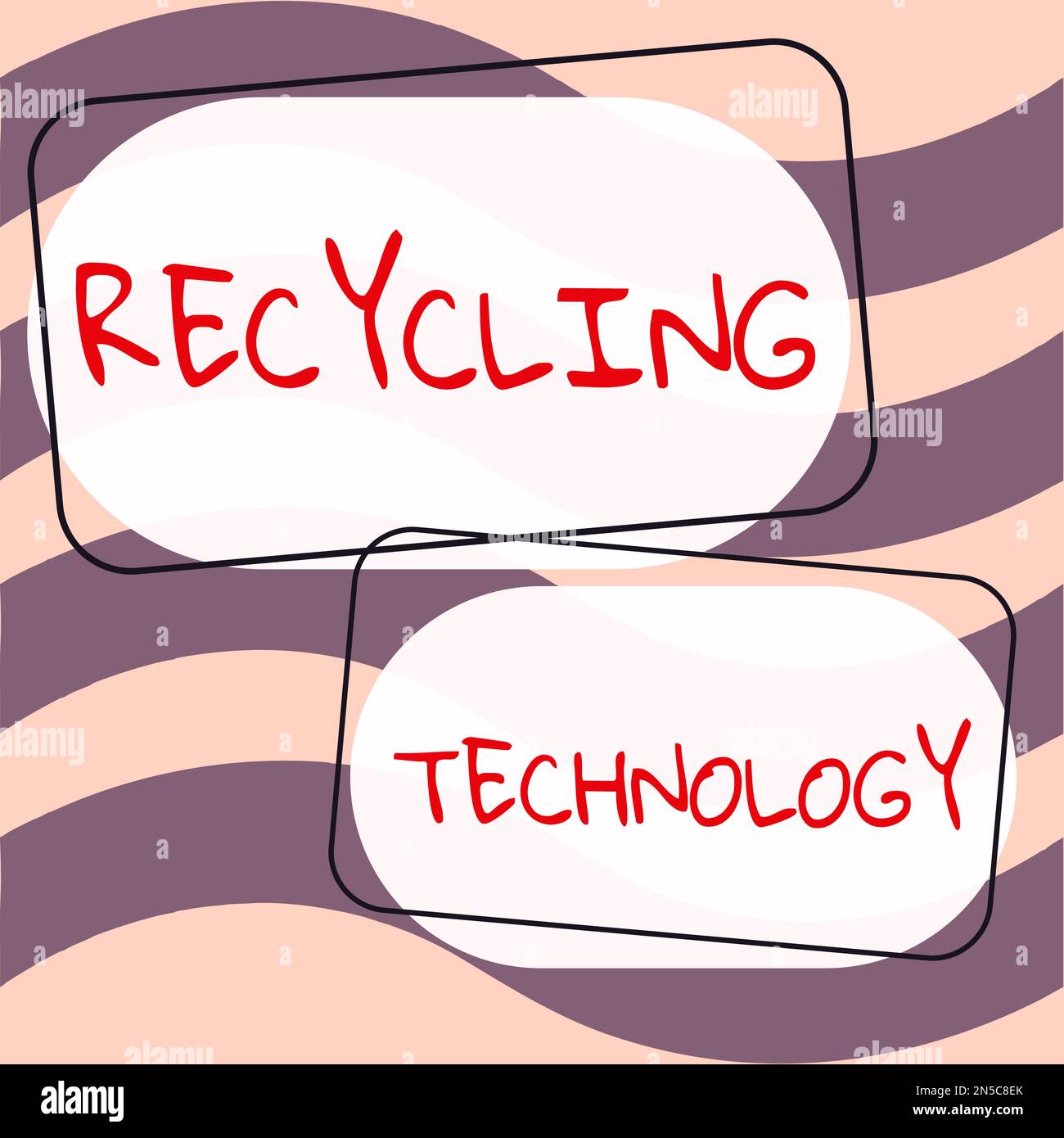 Text caption presenting Recycling Technology, Concept meaning the