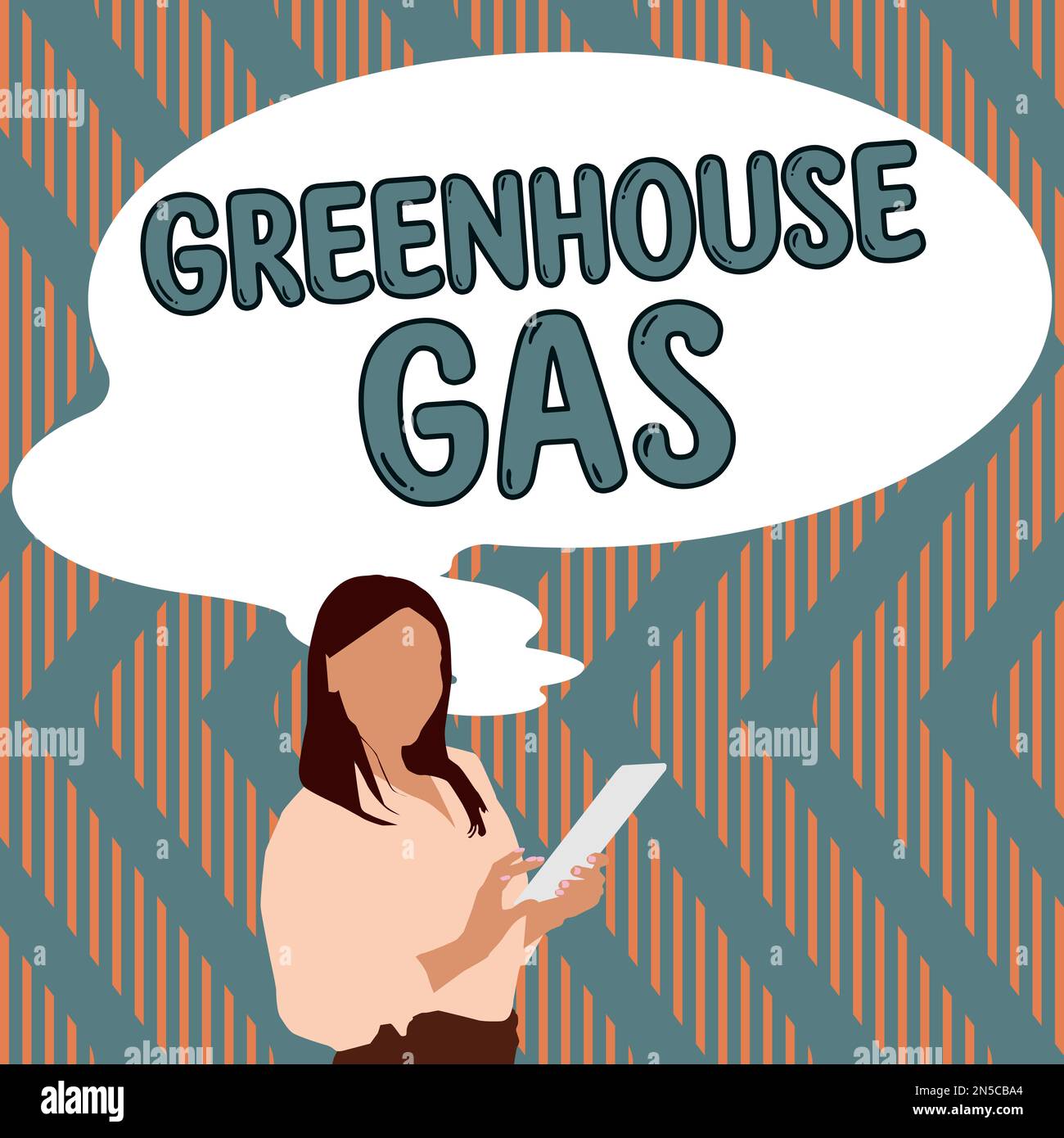 Conceptual caption Greenhouse Gas, Business overview carbon dioxide