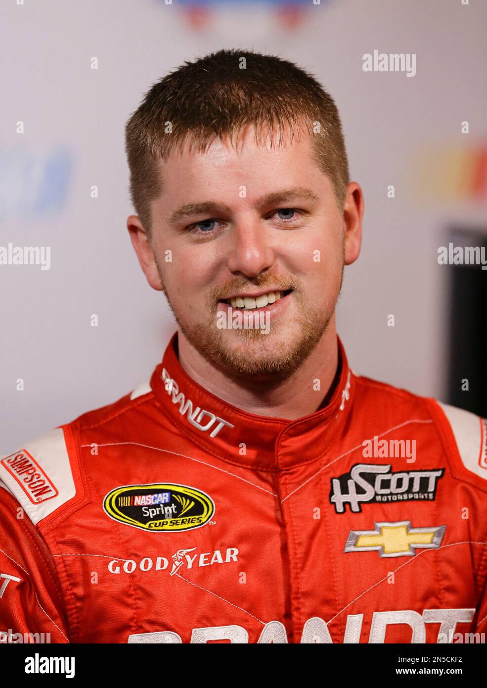 Justin Allgaier during NASCAR auto racing media day at Daytona ...