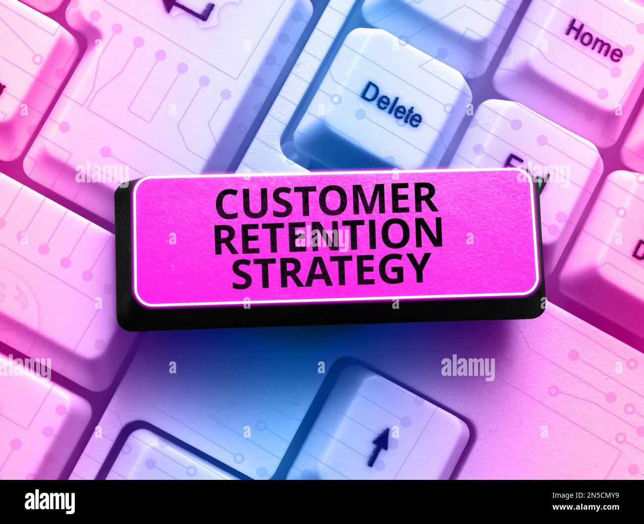 Text sign showing Customer Retention Strategy. Business idea activities ...