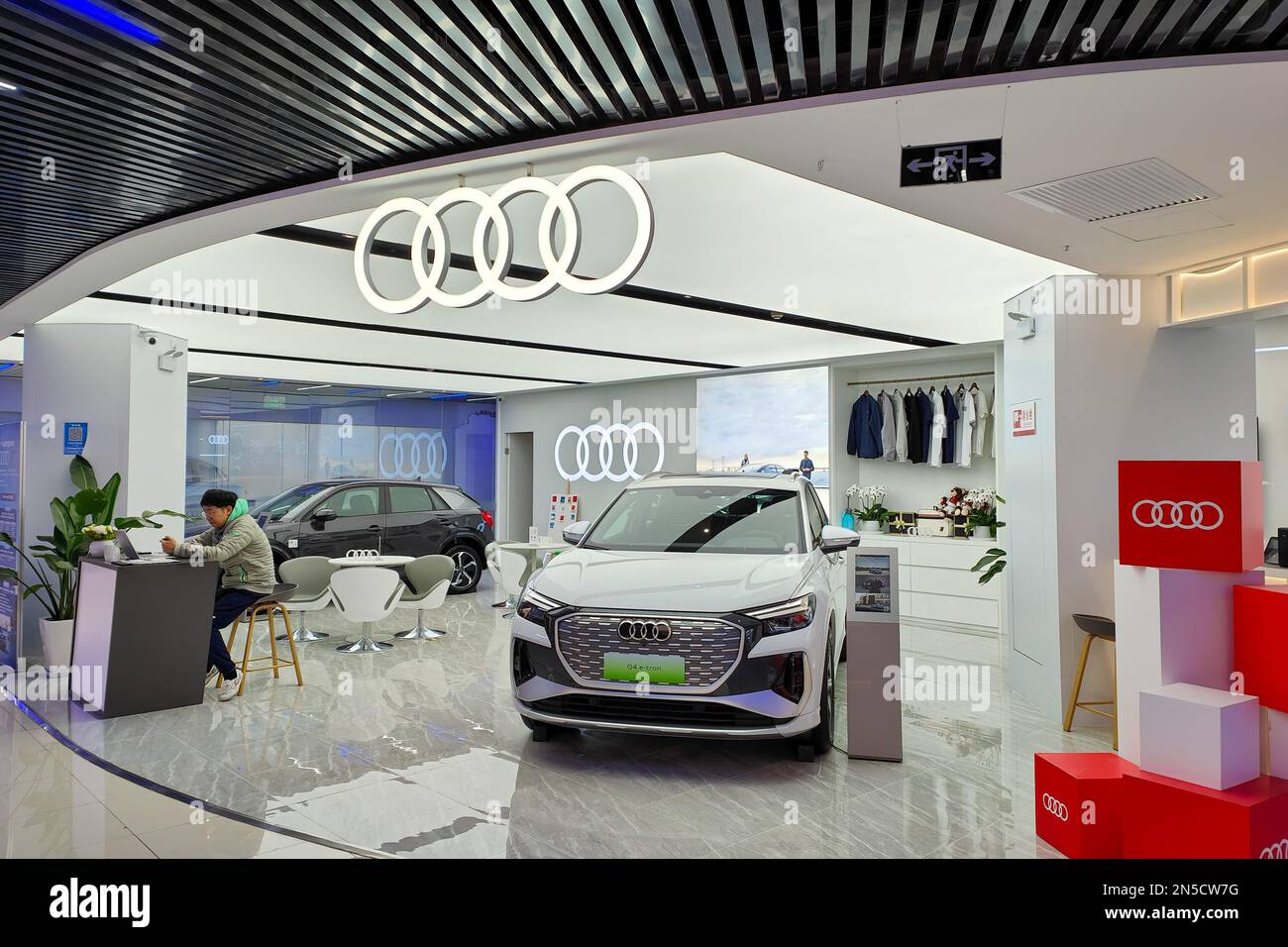 SHANGHAI CHINA FEBRUARY 9 2023 An electric car is displayed