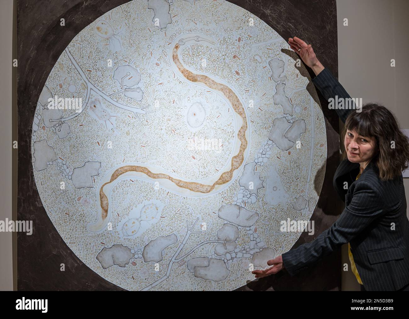 Edinburgh, Scotland, UK, 9th February 2023. Living Soil mixed media art