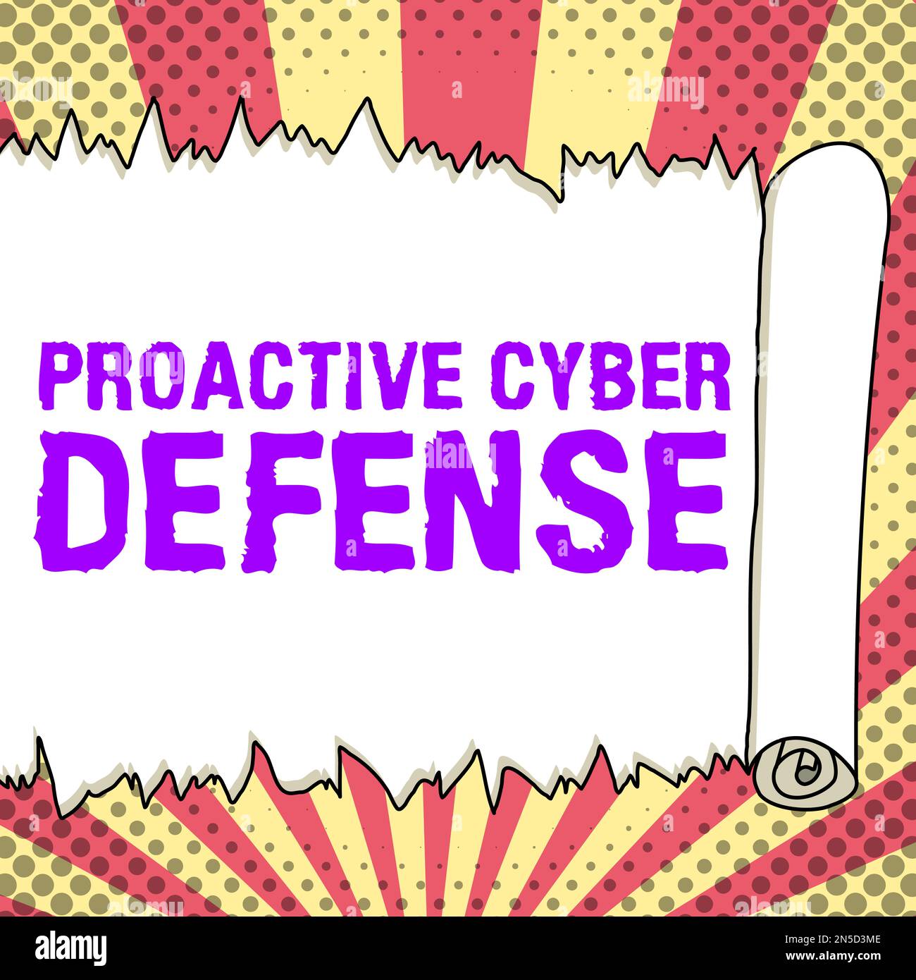 Conceptual caption Proactive Cyber Defense, Business showcase acting in ...