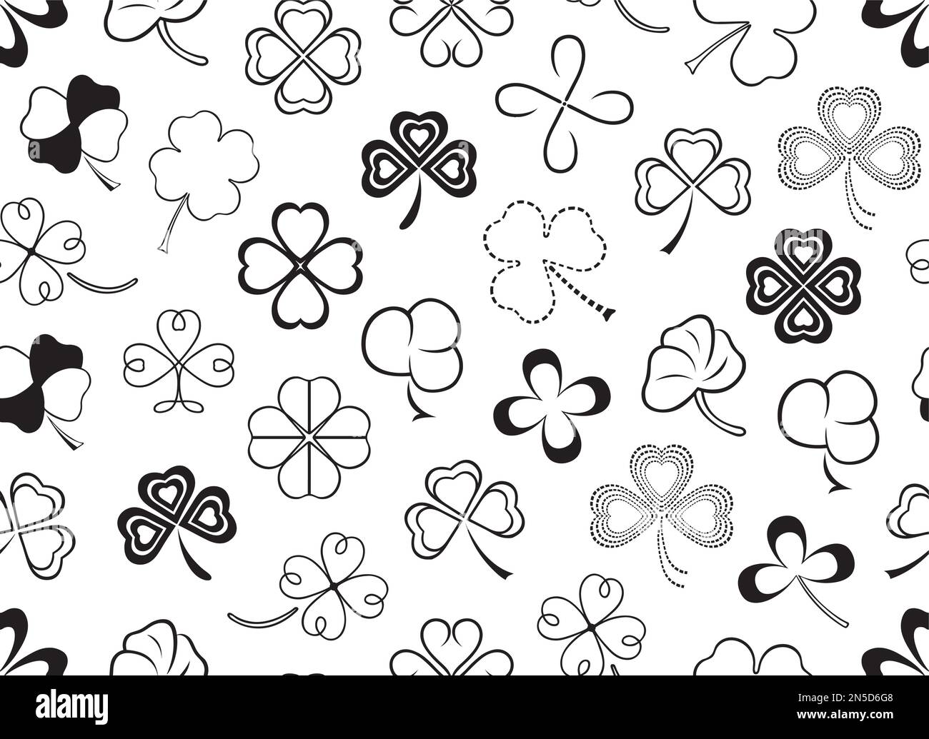 Seamless clover illustration isolated on white background Stock Vector ...