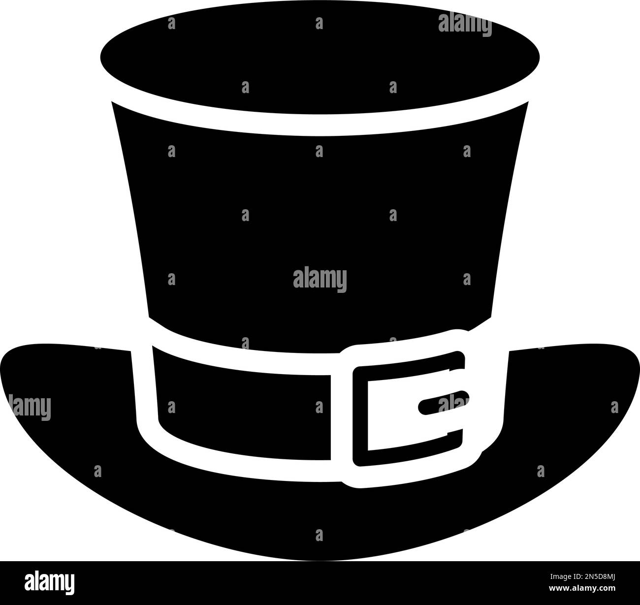 Leprechaun hat. Cartoon element of Irish beer festival St Patrick's day. Vector Illustration. Stock Vector