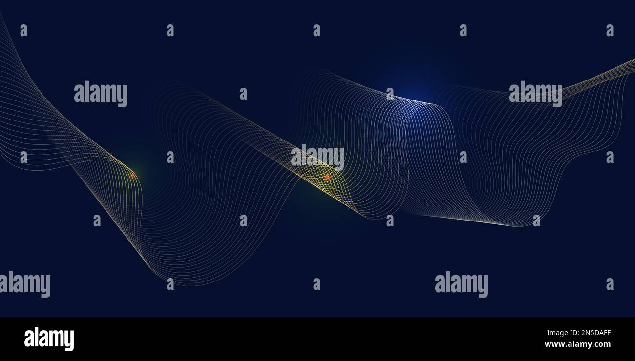 Abstract banner with a flowing golden waves design Stock Vector Image ...