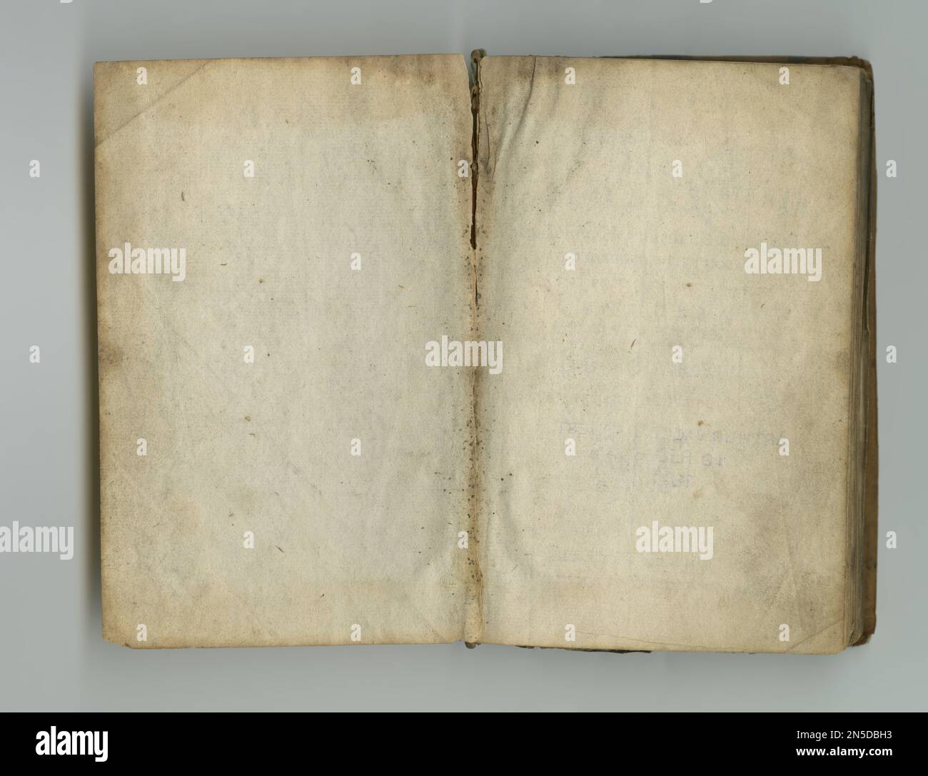 Vintage pages of an old text. A yellowed piece of parchment inside an