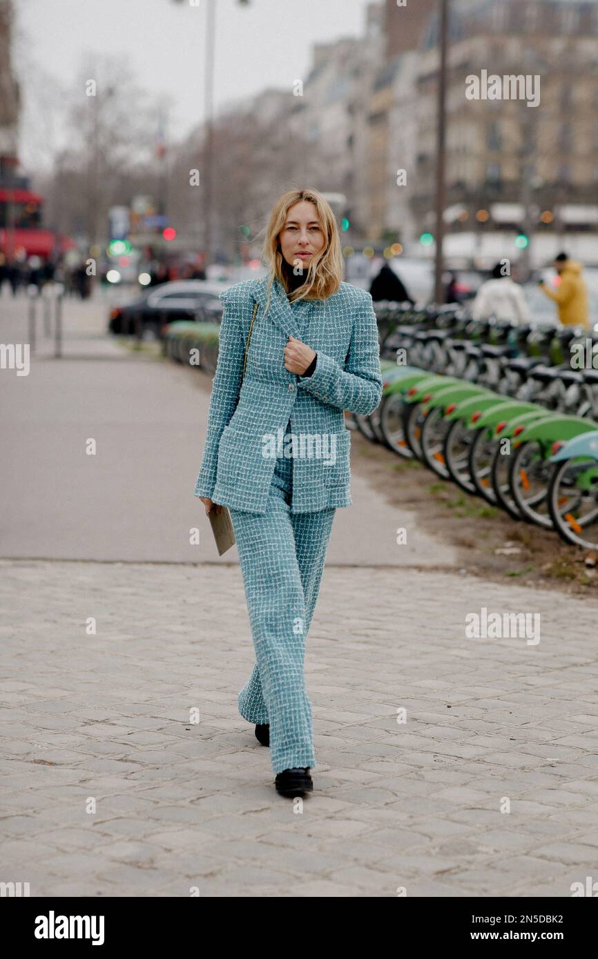 Street style, Alexandra Golovanoff arriving at Chanel Spring Summer ...