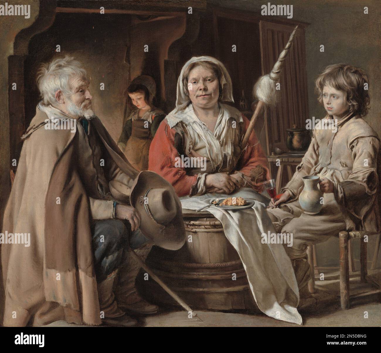 French Painting, Louis Le Nain Peasant Interior Stock Photo