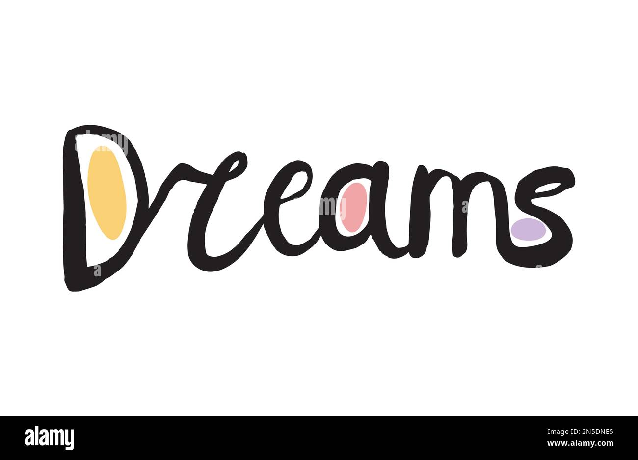 Dreams psychodelic lettering for good night wishes. Future dreams ...