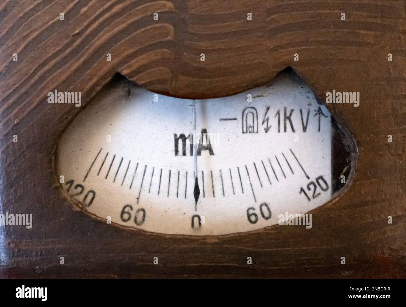 Old measurement device for electrical current measurement, mA scale in