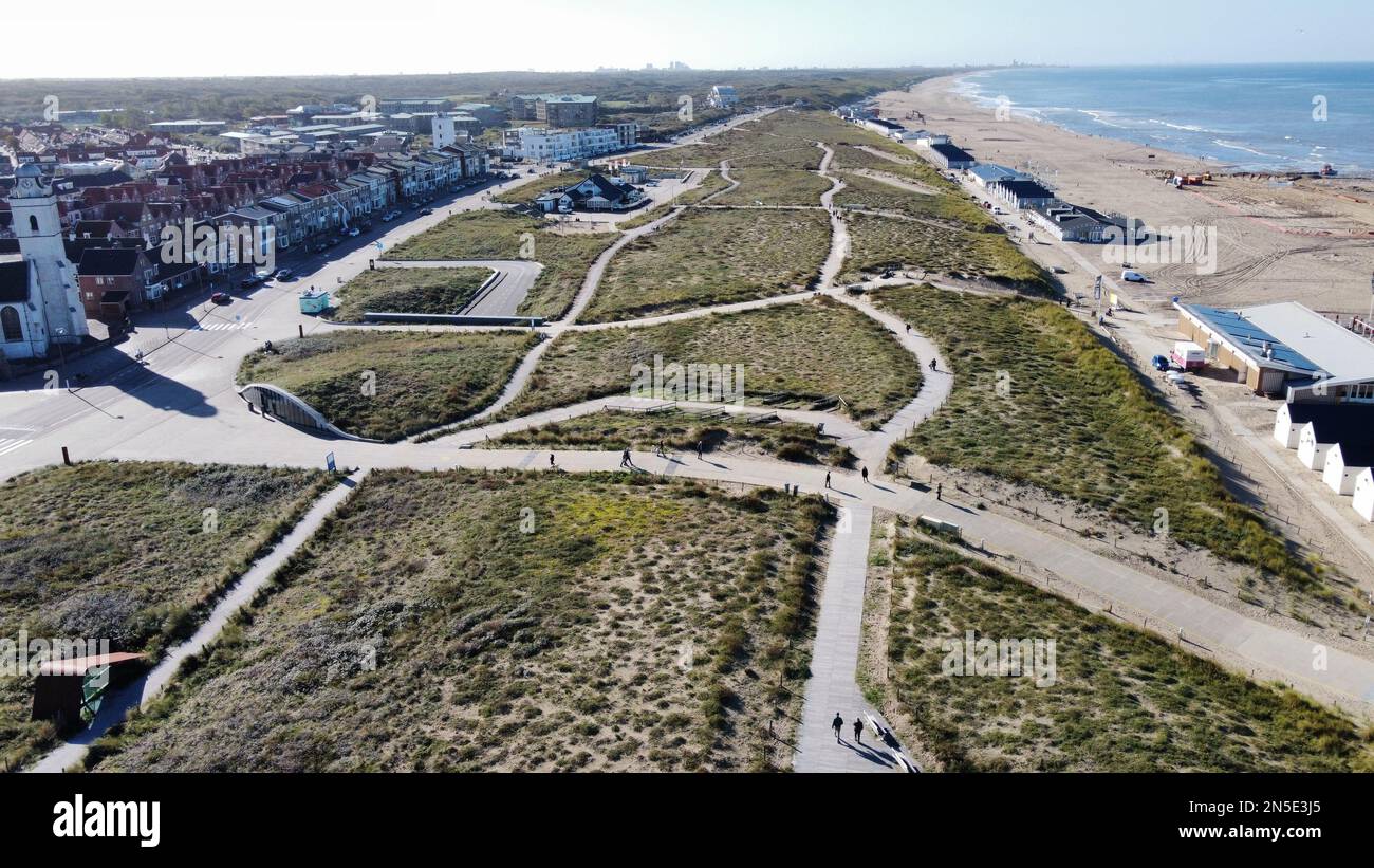 Ger Gem Katwijk Aan Zee An aerial shot of Katwijk aan Zee beach resort in South Holland