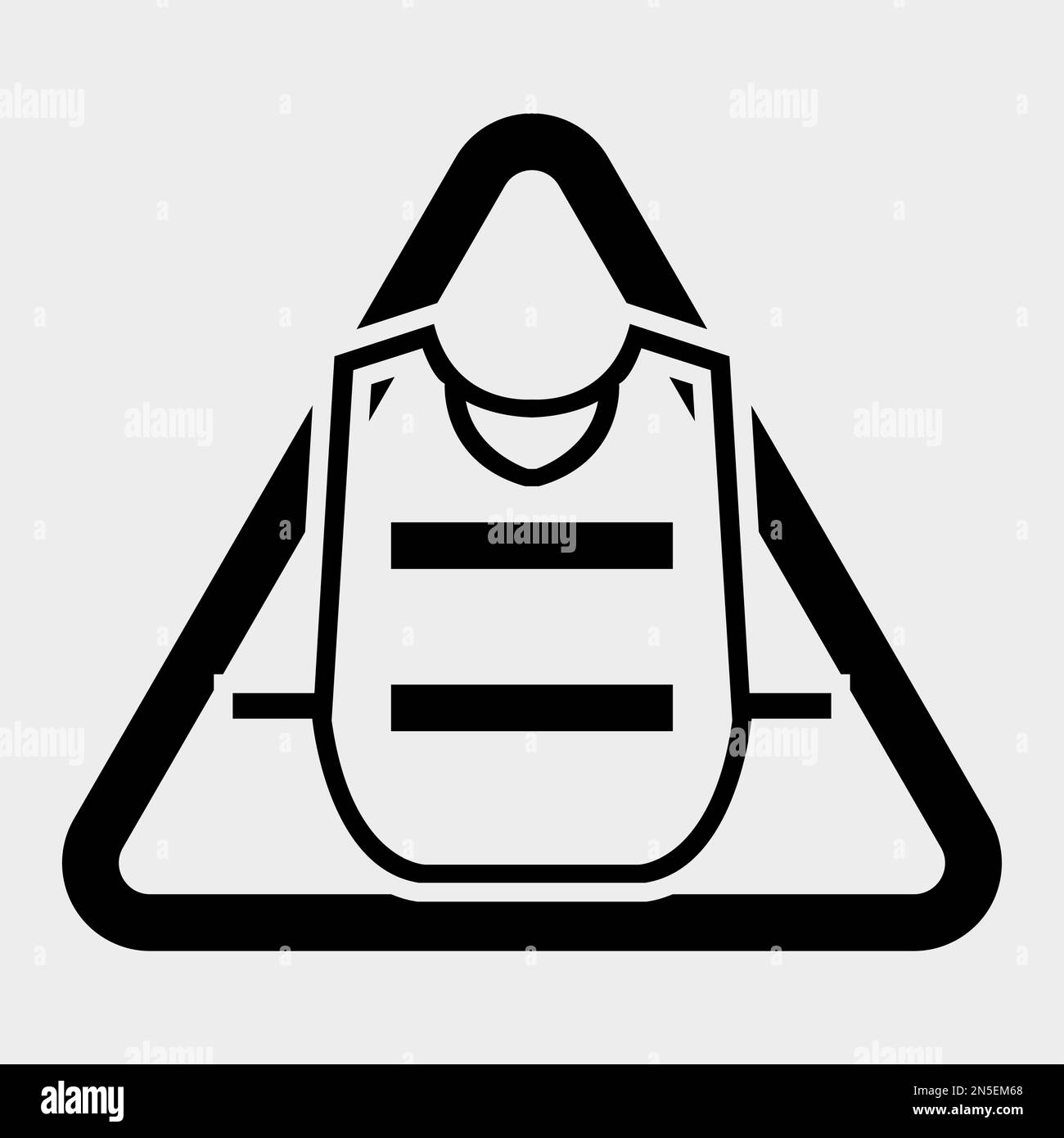 Reflective vest safety work vector Black and White Stock Photos ...