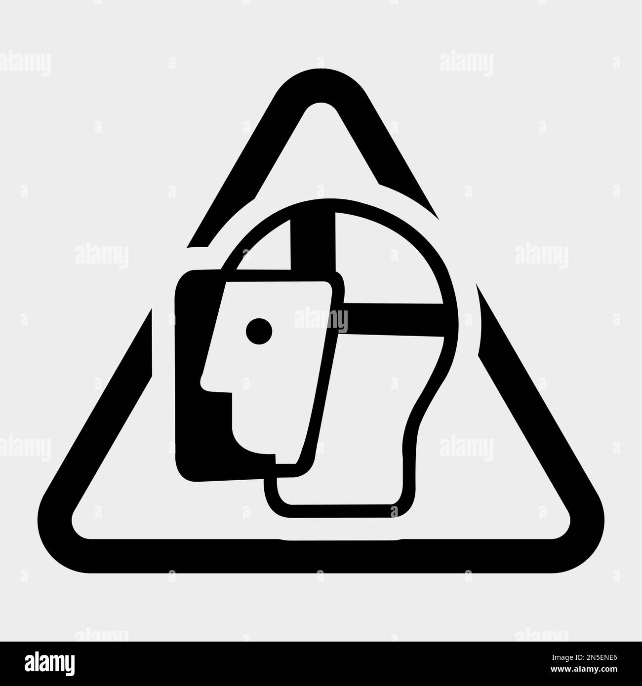 Symbol Face Shield Must Be Worn Sign Isolate On White Background,Vector