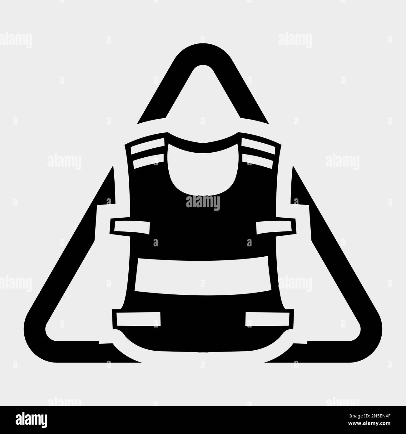 Reflective vest safety work vector Black and White Stock Photos ...