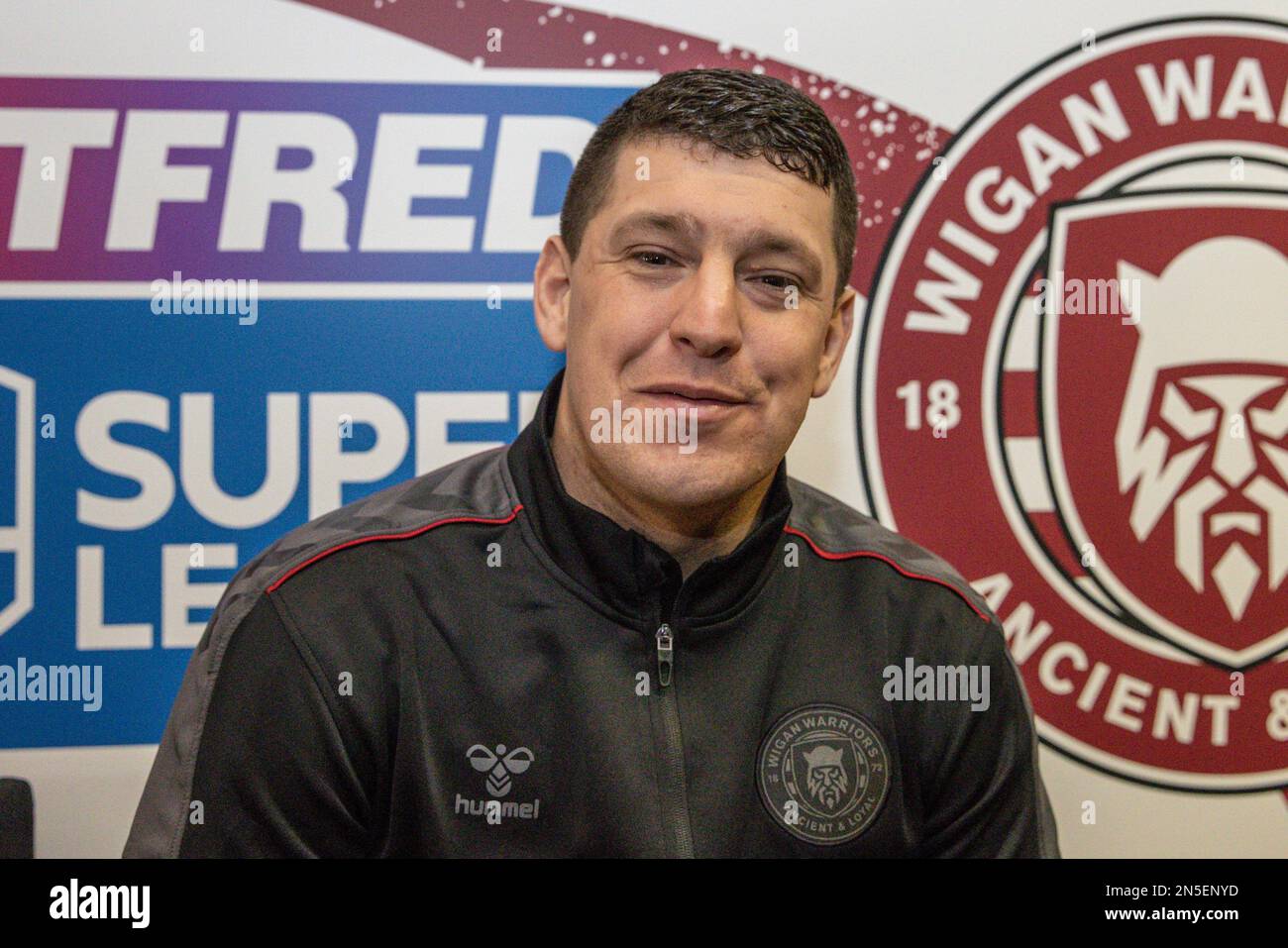 Matt Peet head coach of Wigan Warriors during the Super League media
