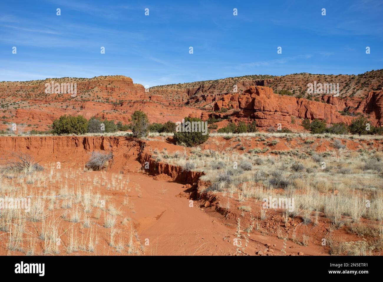 Rural Rocks Beautiful red rocks and cliff faces in rural New Mexico on clear day ...