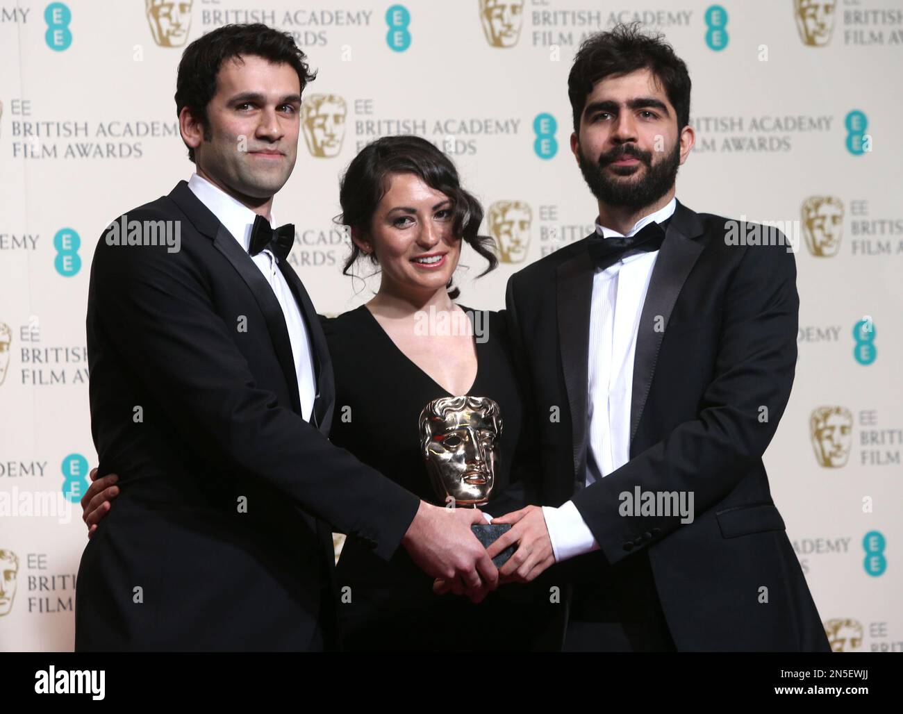 From left, James Walker, Sarah Woolner and Yousif AlKhalifa, winners