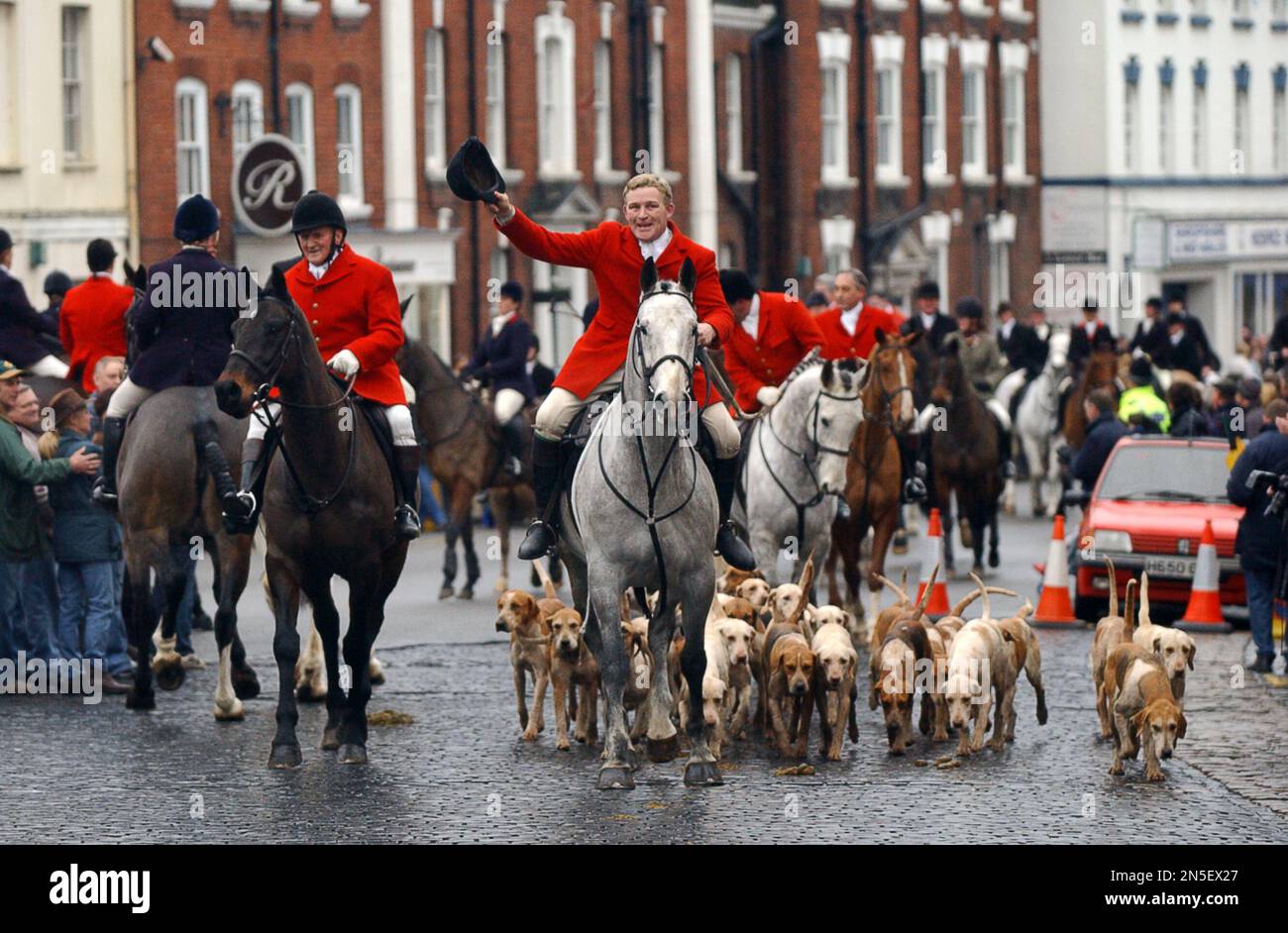 The Albrighton Hunt meeting for fox hunting in Newport, Shropshire