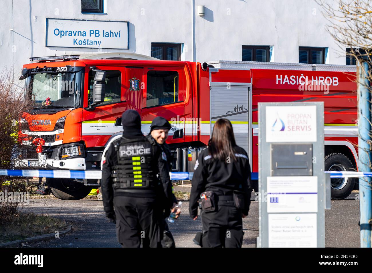 Kostany, Czech Republic. 09th Feb, 2023. Five people suffered serious