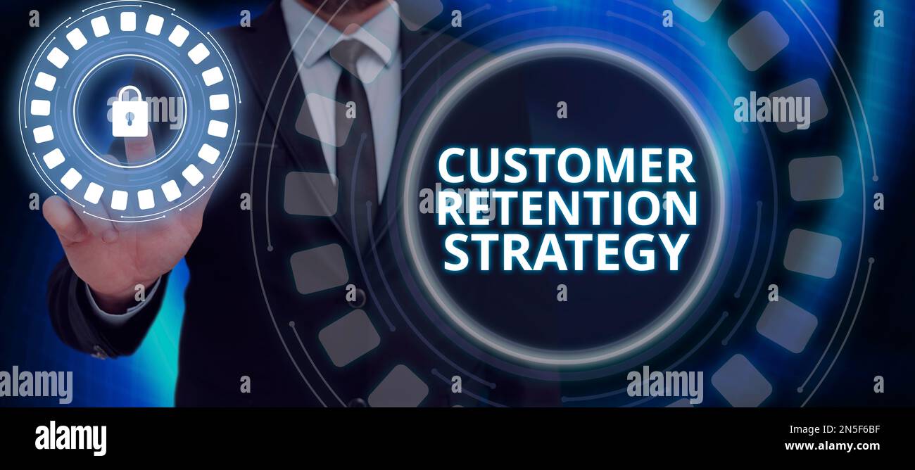 Writing displaying text Customer Retention Strategy. Business overview ...