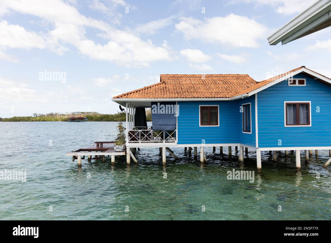 Overwater bungalows in Bocas del Toro, Panama Stock Photo Alamy