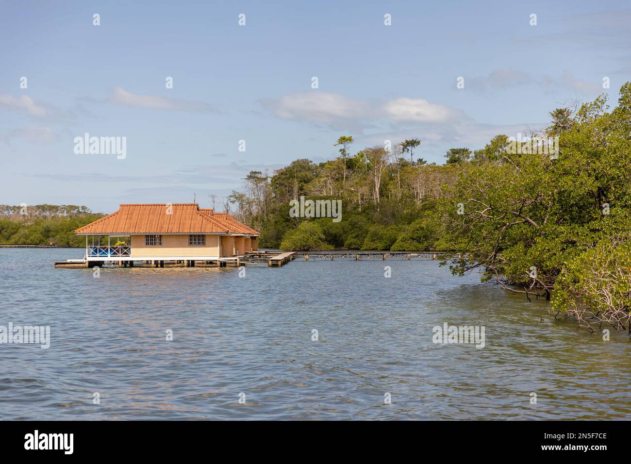Overwater bungalows in Bocas del Toro, Panama Stock Photo Alamy