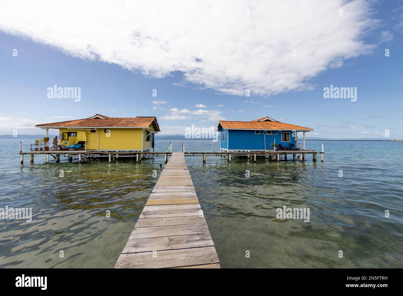 Overwater bungalows in Bocas del Toro, Panama Stock Photo Alamy