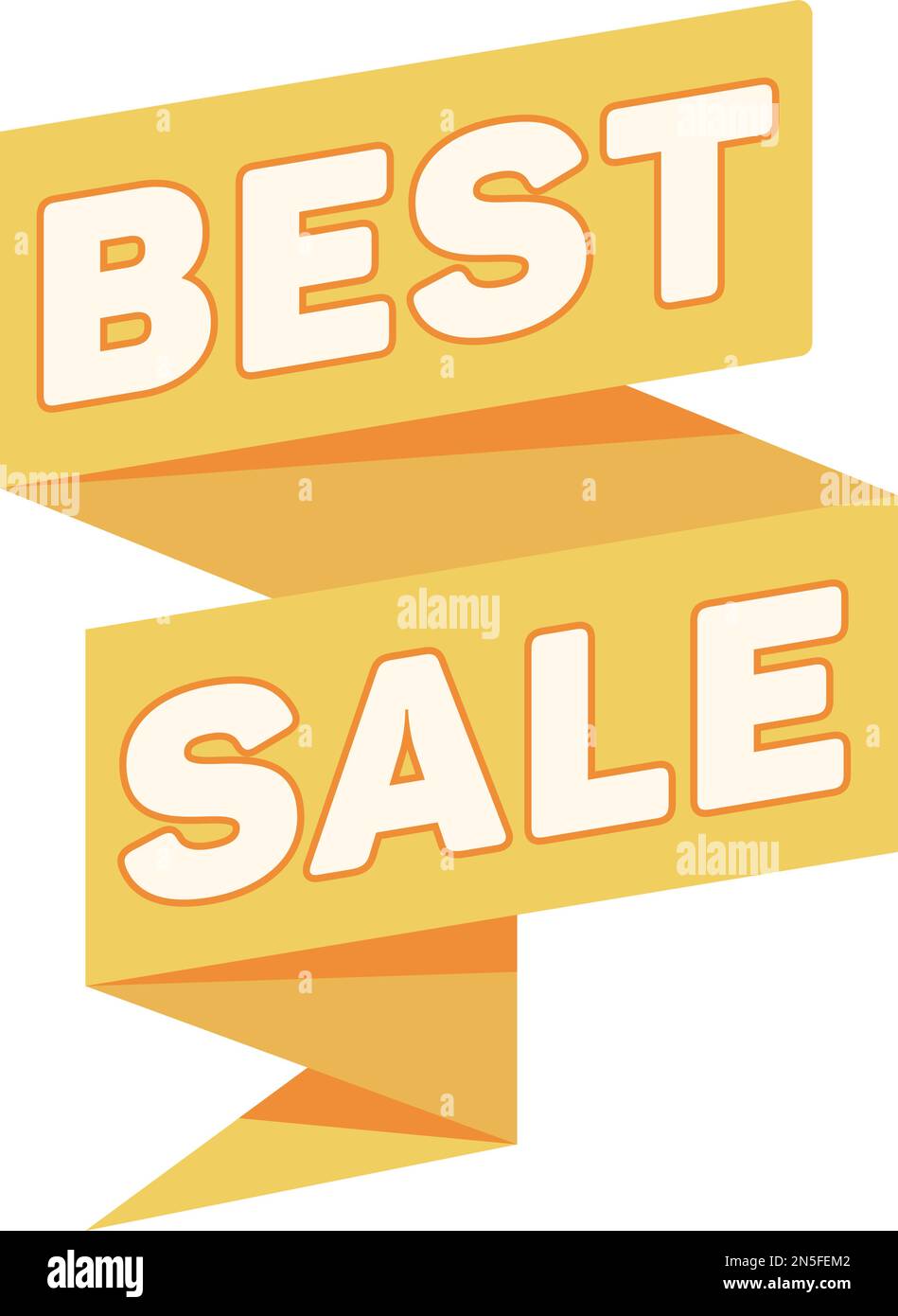 Best sale origami banner. Discount promo tag Stock Vector
