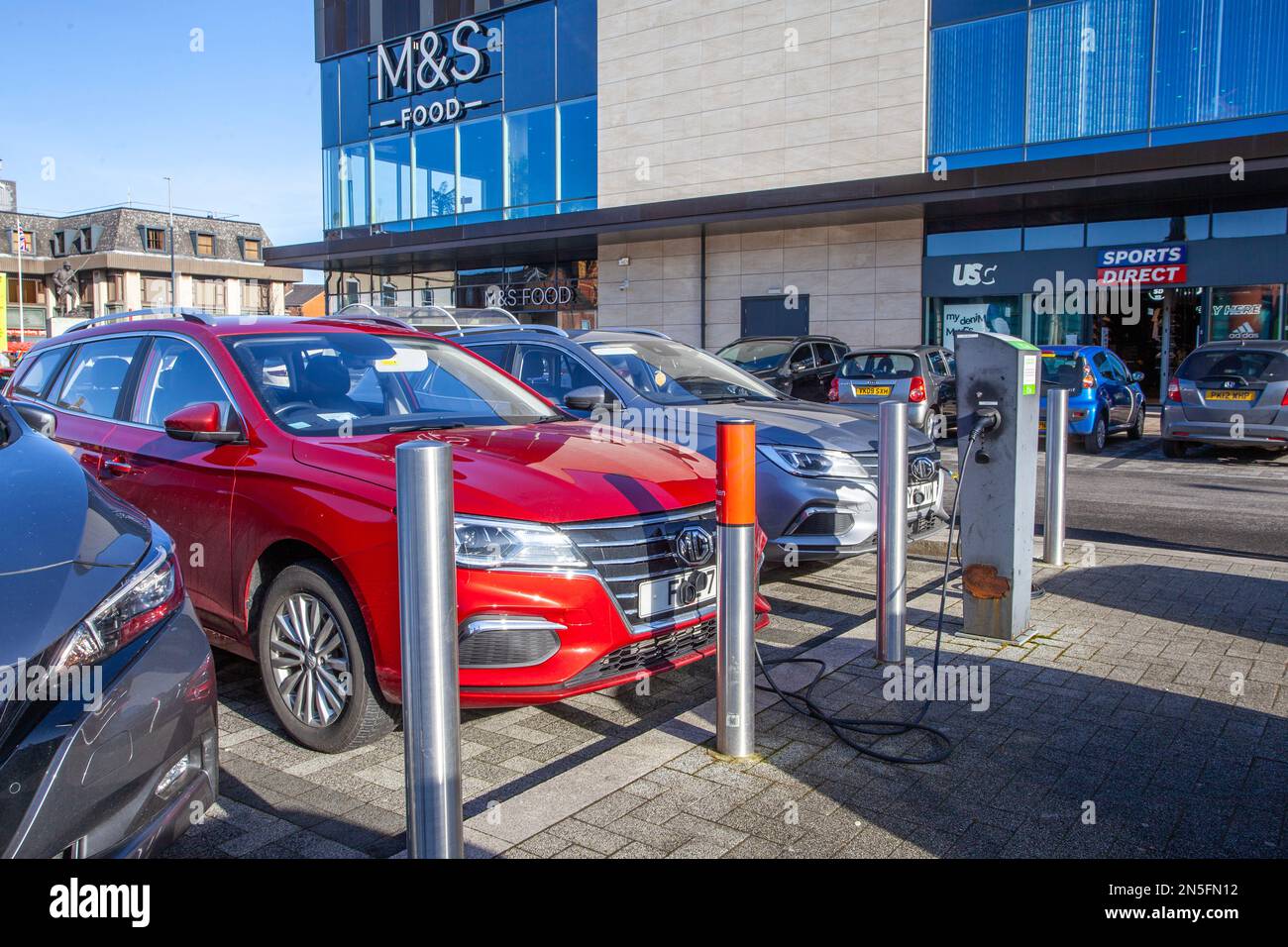 MG 5 Exclusive; Electric Car Charging Point, Flat Iron Shoppers Car ...