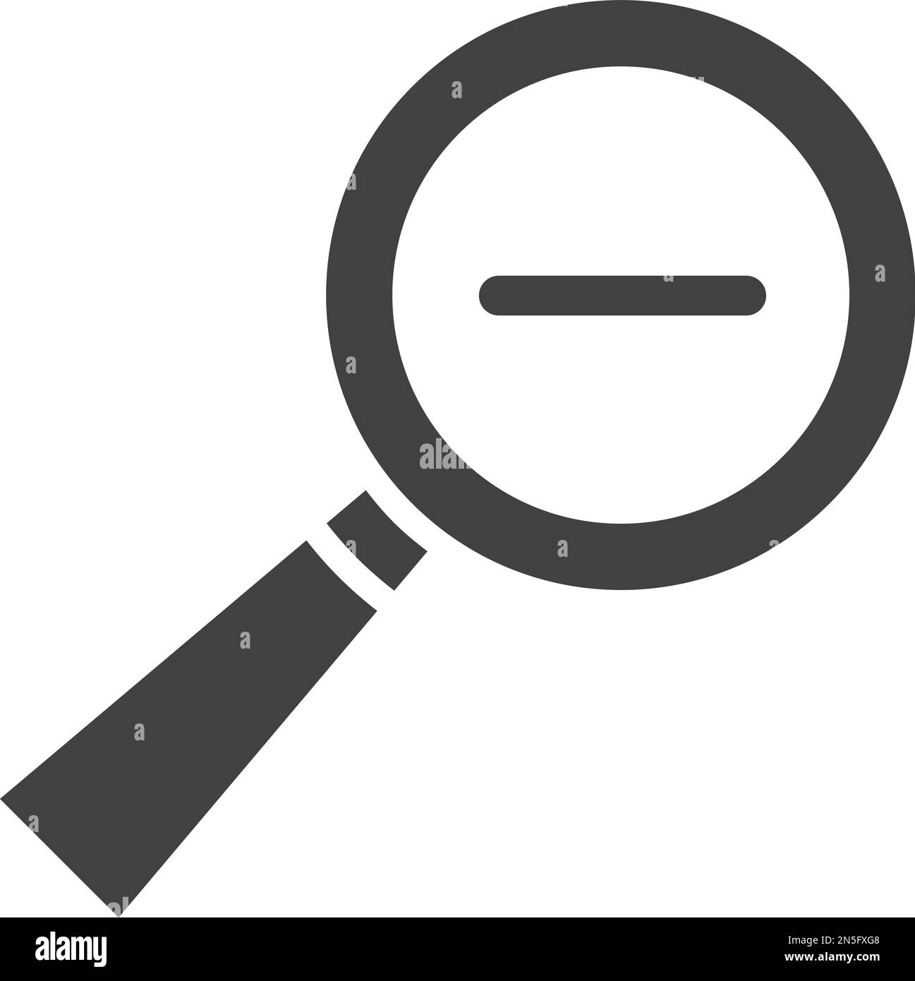 Zoom out icon. Black magnifying glass symbol Stock Vector Image & Art