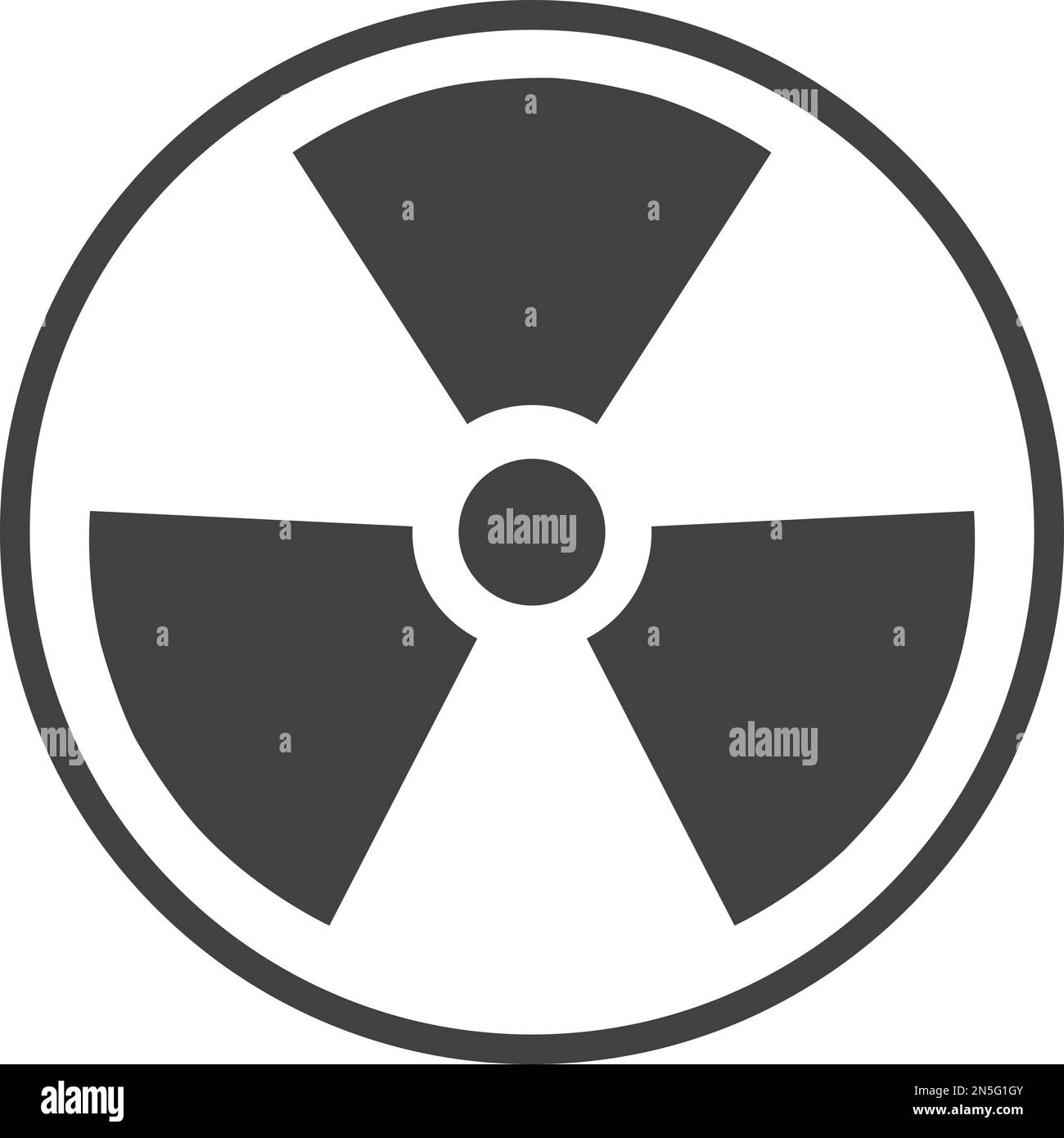 Nuclear hazard black symbol. Radioactive danger icon Stock Vector