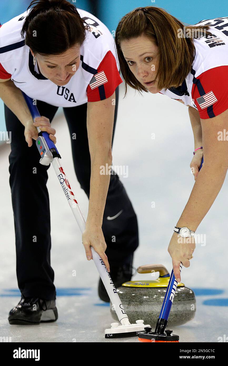 Debbie McCormick, right, and Ann Swisshelm, left, of the United States