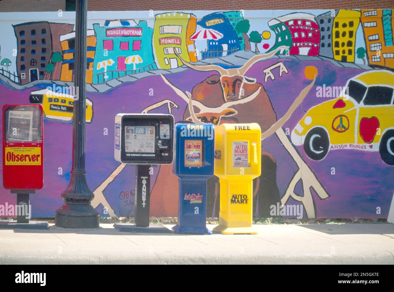 Dallas Texas Usa West End District Newspapers Vending Machines and Free