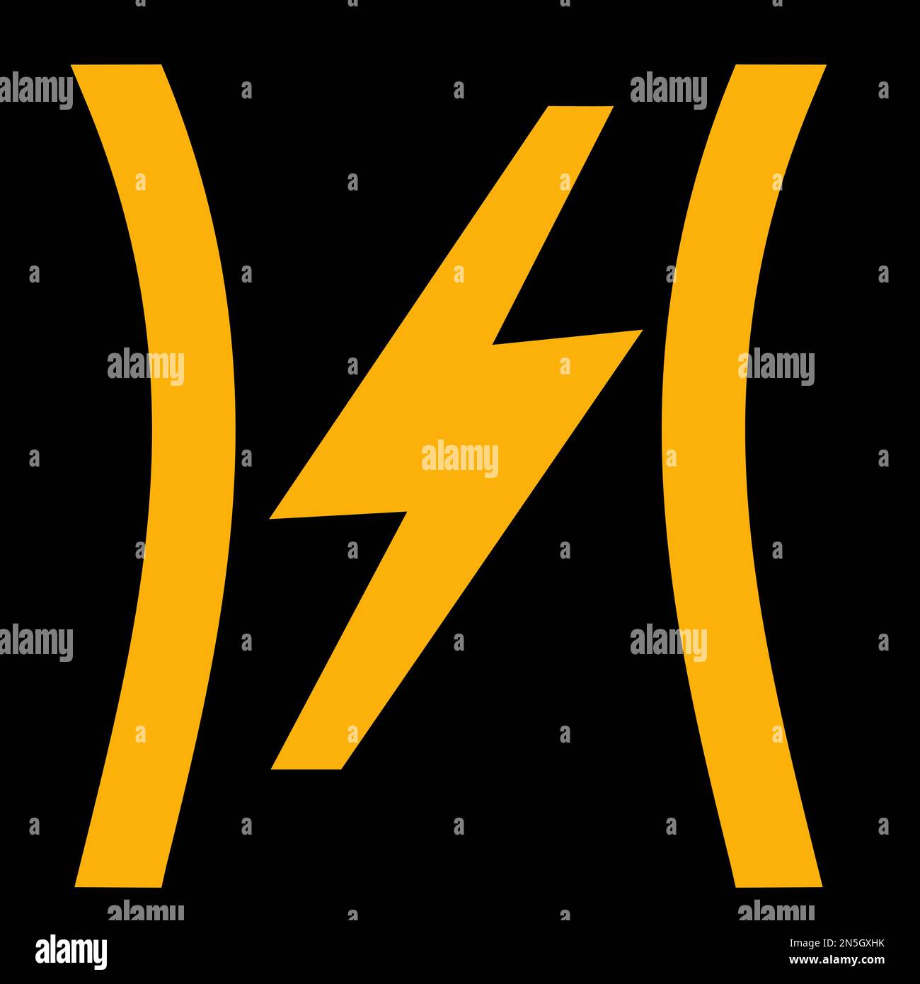 Amber vector graphic on a black background of a dashboard warning light