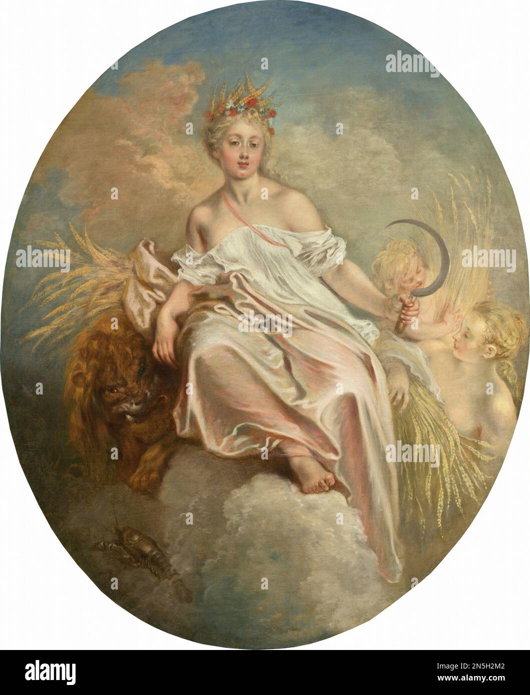 Antoine Watteau Ceres (Summer) c. 1717/1718 Stock Photo