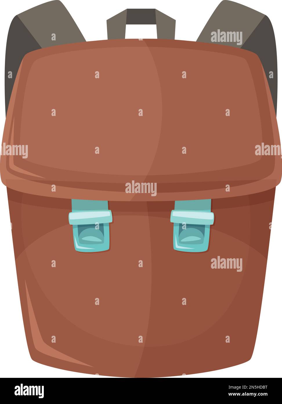 School bag icon. Cartoon leather kid backpack Stock Vector Image & Art