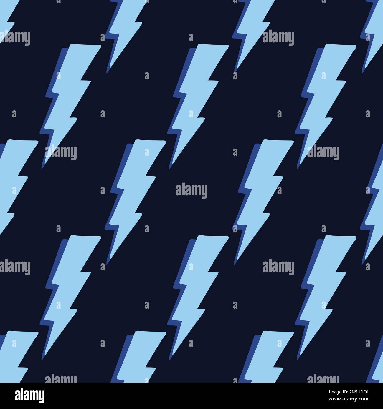 Lightning bolt seamless vector pattern. Retro flat design. Abstract