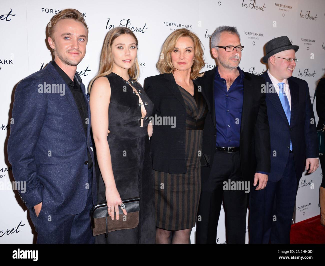 Tom Felton and from left, Elizabeth Olsen, Jessica Lange, Charlie ...