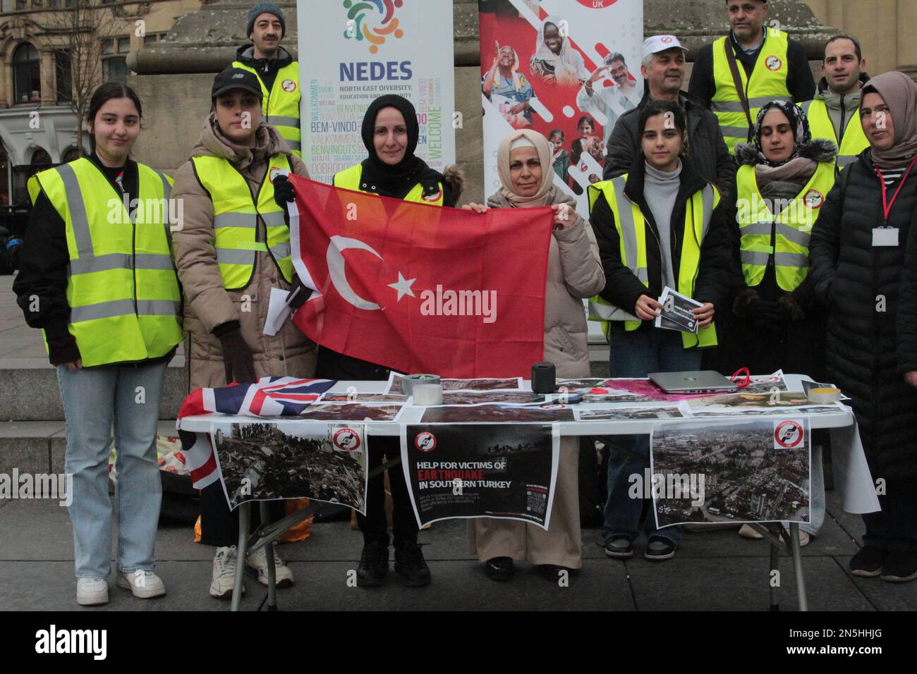 Newcastle upon Tyne, UK. 9th February, 2023. Turkey Earthquake Help For