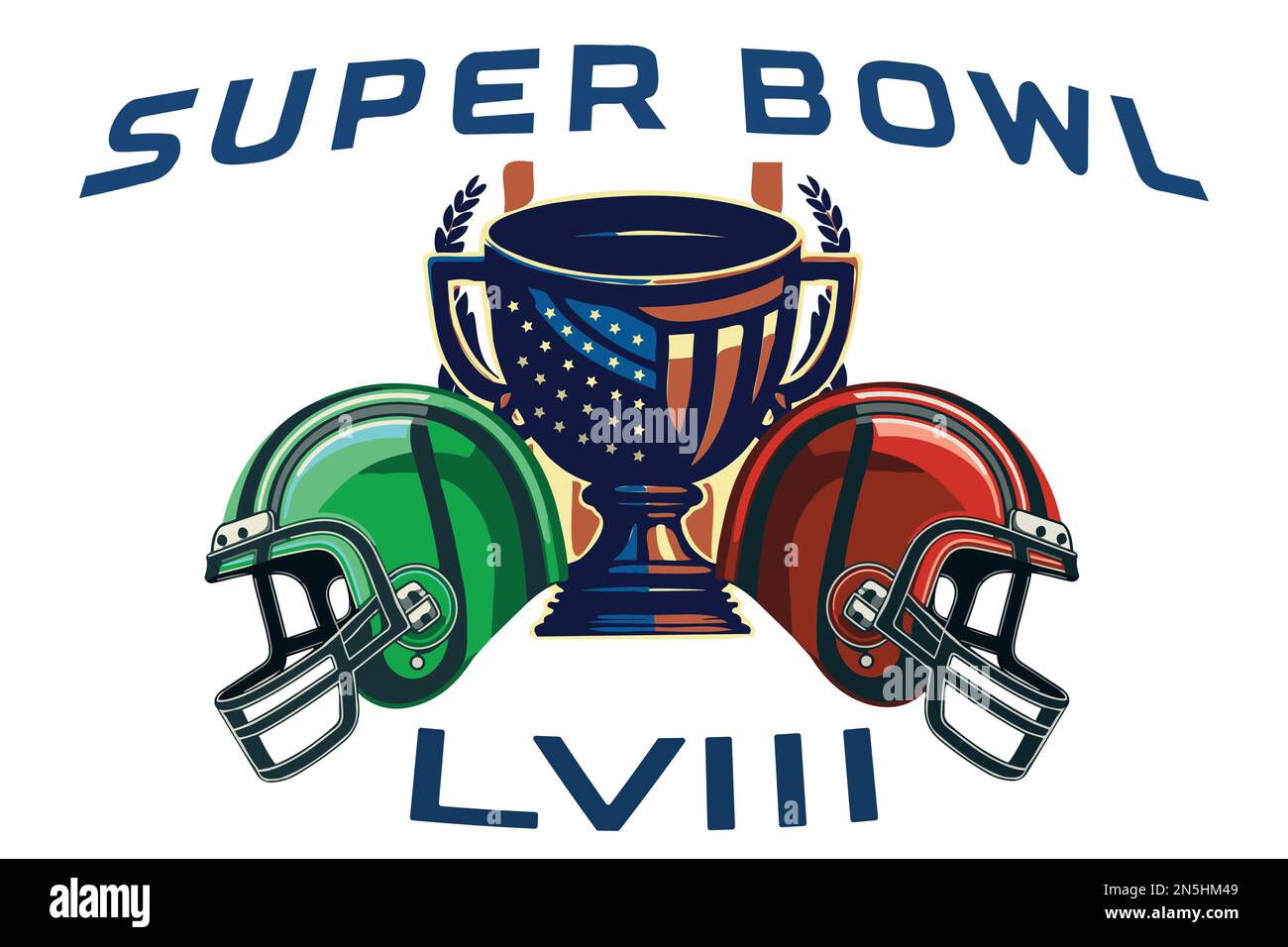 American Football Helmets and Ball Illustration Stock Vector Image ...